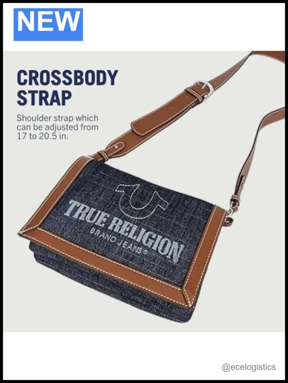 Crossbody Bag with Adjustable Strap Multi-Compartment